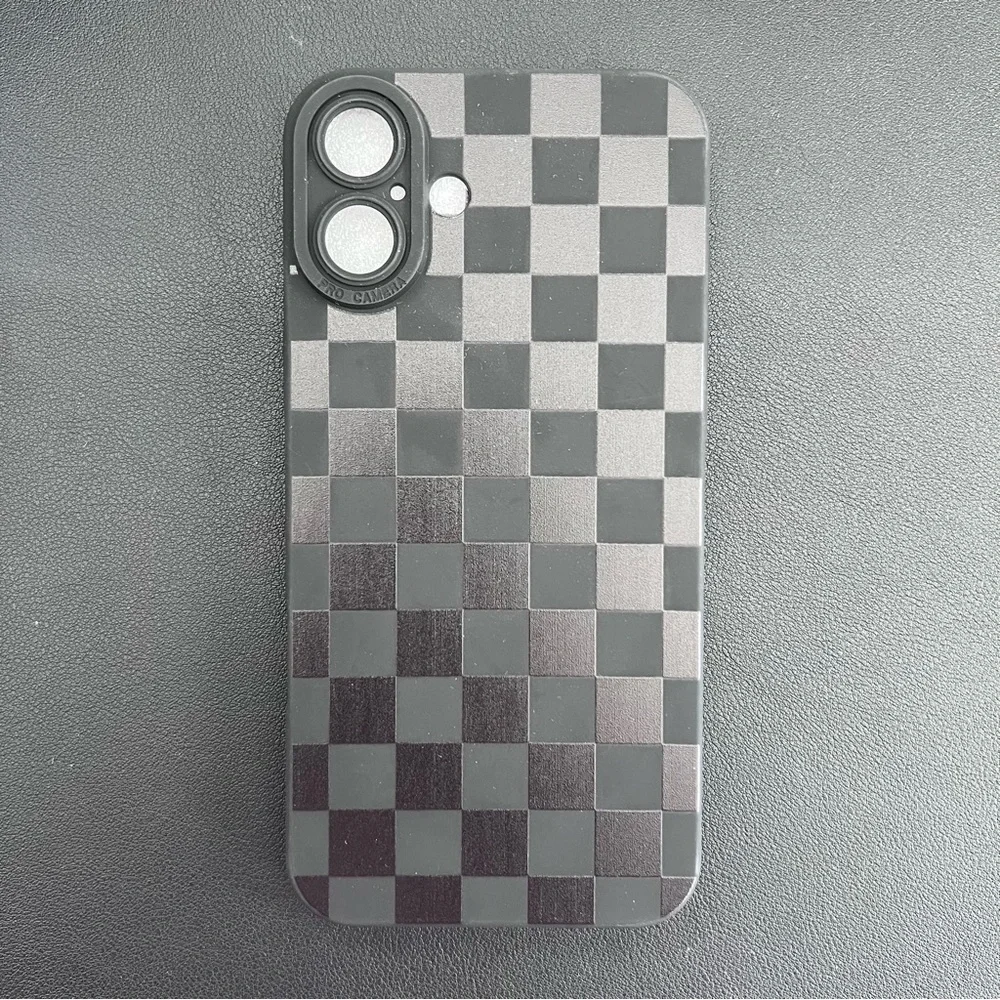 BNNU Checkered Phone Case Set with Screen Protector iPhone 16 Plus